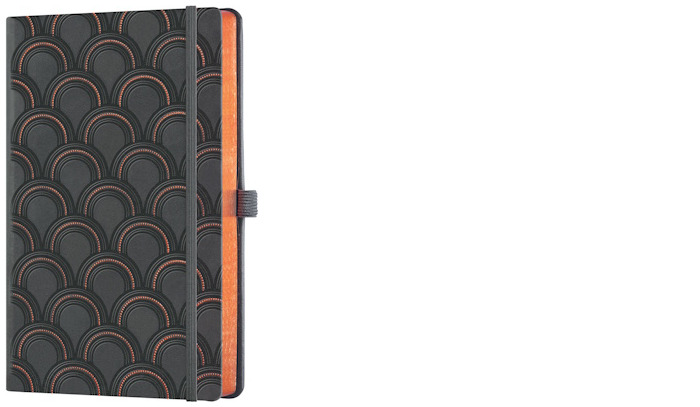 Carnet de notes (A5) Castelli, série Cuivré - Art Deco (Ligné, couverture rigide)