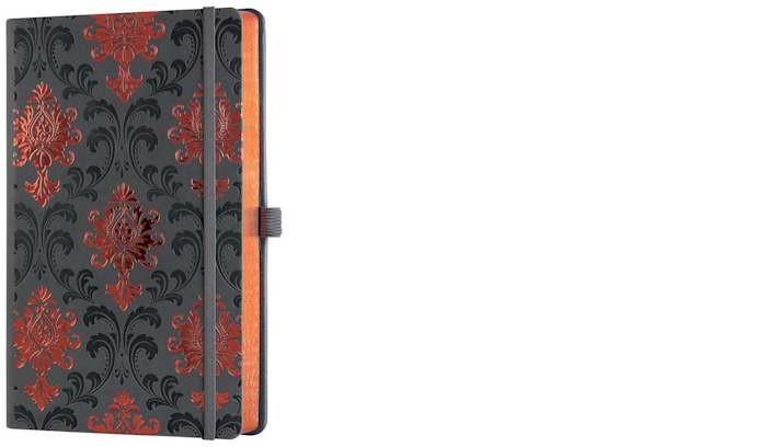 Carnet de notes (A5) Castelli, série Cuivré - Baroque (Ligné, couverture rigide)