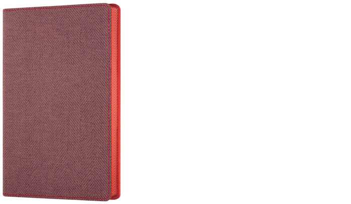 Carnet de notes (A5) Castelli, série Harris Érable rouge (Ligné, couverture flexible)