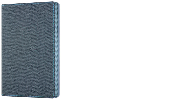 Carnet de notes (A5) Castelli, série Harris Bleu ardoise (Ligné, couverture flexible)