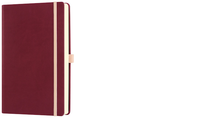 Carnet de notes (A5) Castelli, série Aquarela Cerise noire (Ligné, couverture rigide)