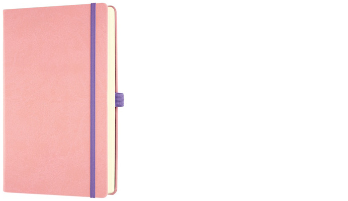 Carnet de notes (A5) Castelli, série Aquarela Rose cipria (Ligné, couverture rigide)