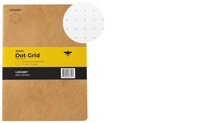 Recharge de carnet B5 Lochby, série Accessoires Blanc (Pointillé) 