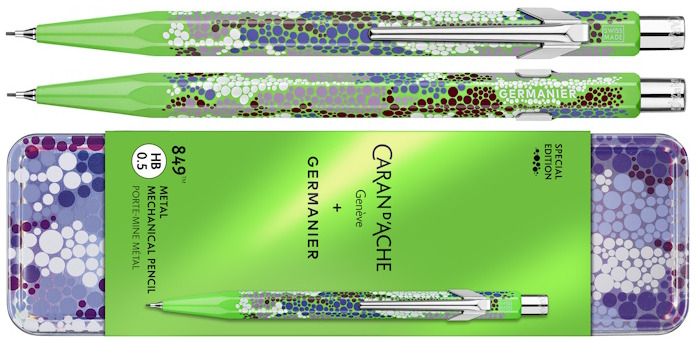 Porte mine Caran d'Ache, série 844 Germanier Les Fulgureuses SE Vert fluo (0.5mm) 