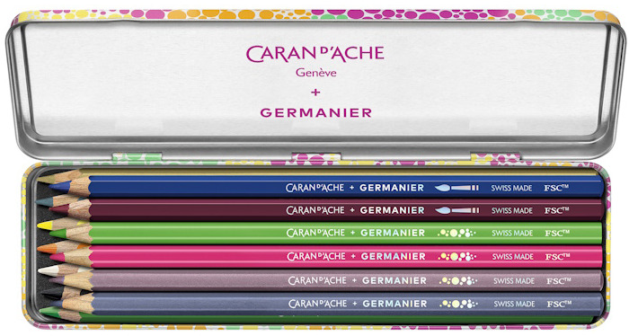Ensemble de crayons de couleur Caran d'Ache, série Germanier Les Fulgureuses SE (Boîte de 13)  