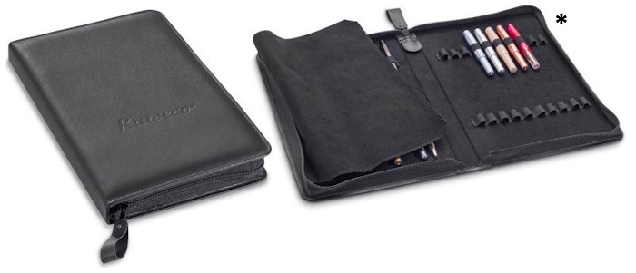 Étui pour stylo Kaweco, série Cuir Noir (pour 40 stylos)