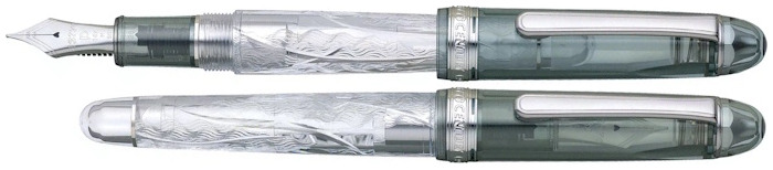 Platinum Fountain pen, 3776 Century Fuji Limited Edition series Blue-Green - Fuji Unkei Kinu-Gumo