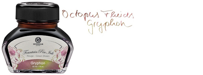 Bouteille d'encre Octopus Fluids, série Sheen Encre Gryphon (30ml)