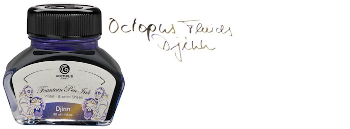 Bouteille d'encre Octopus Fluids, série Sheen Encre Djinn (30ml)