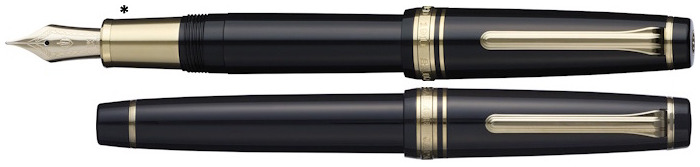 Stylo plume Sailor, série Pro Gear Or Roppongi LE Noir GT (Standard-Pointe 21kt-Grip mat)