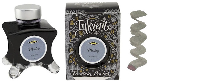 Bouteille d'encre Diamine, série Inkvent Black Edition Encre Marley (50ml)