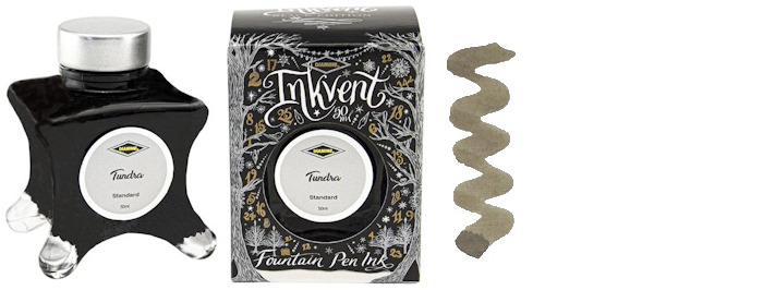 Bouteille d'encre Diamine, série Inkvent Black Edition Encre Tundra (50ml)
