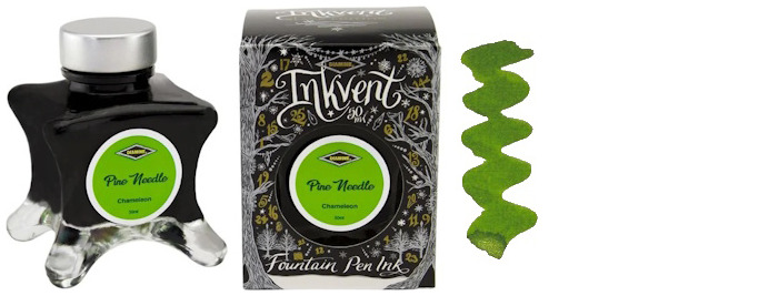 Bouteille d'encre Diamine, série Inkvent Black Edition Encre Pine Needle (50ml)