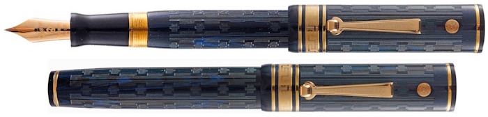 Stylo plume Wahl-Eversharp, série Decoband Ébonite bleue GT