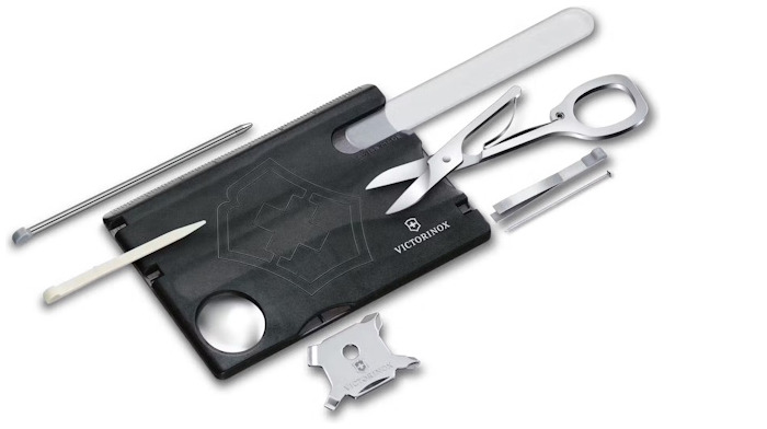 Victorinox Multifunction card, Swiss Card Nailcare series Translucent black