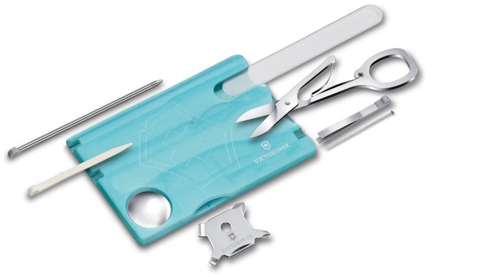 Victorinox Multifunction card, Swiss Card Nailcare series Translucent ice-blue 
