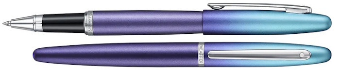 Stylo bille roulante Sheaffer, série VFM Expressions Dégradé nacré Bleu & Mauve CT 