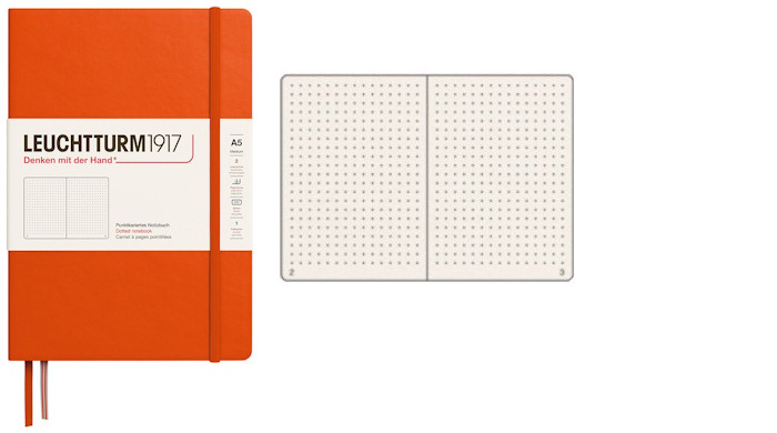 Leuchtturm1917 Notebook, Notebook Medium (A5) series Pumpkin (Dotted, 145mm x 210mm)