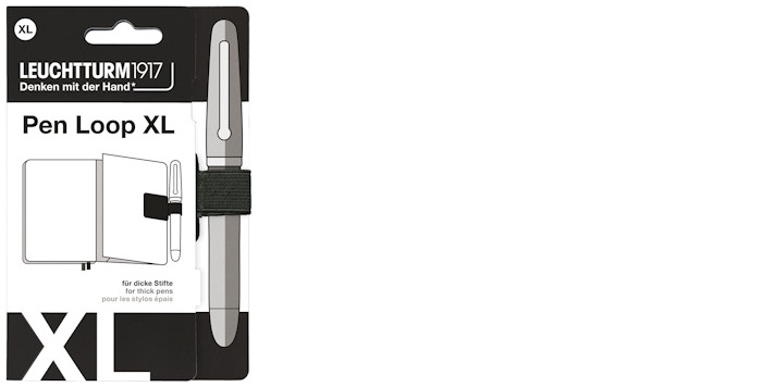 Leuchtturm1917 XL Pen Loop, Pen Loop series Black (20 mm elastic loop)