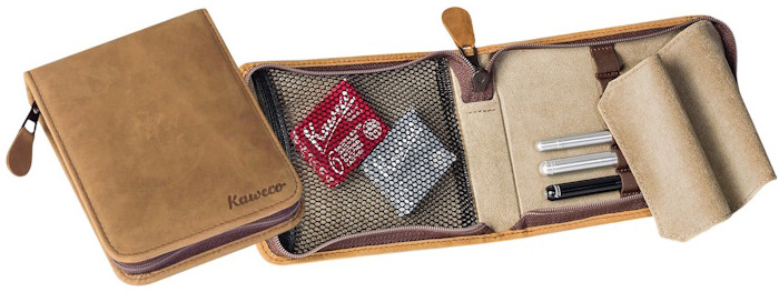 Kaweco Pen pouch, Leather series Brown (for 6 pens)