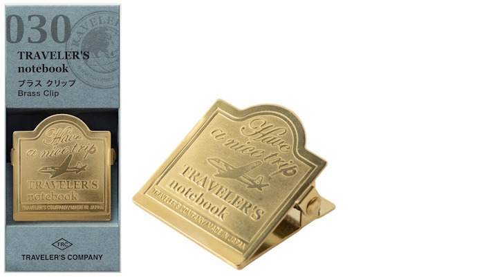 Pince à reliure Traveler's Company, série Accessoires Laiton (Avion)