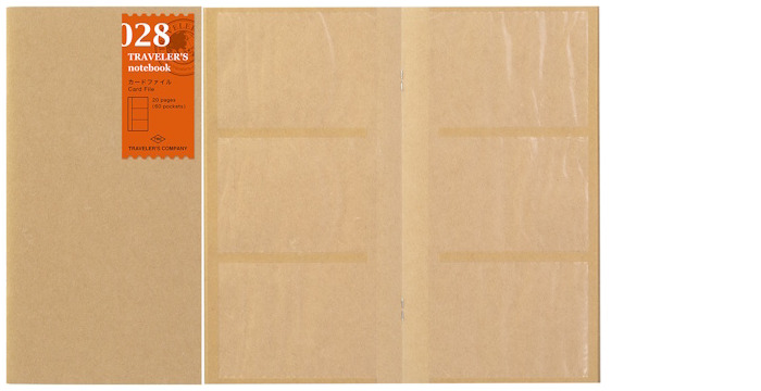 Fichier de carte Traveler's Company, série Notebook Refill Transparent