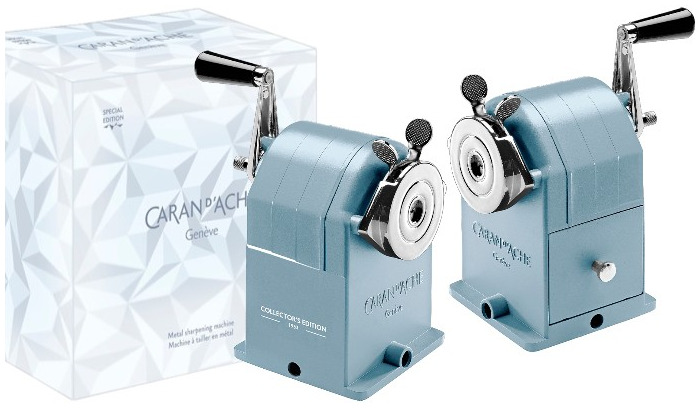 Caran d'Ache Pencil sharpener, Alpine Frost SE series Glacier blue