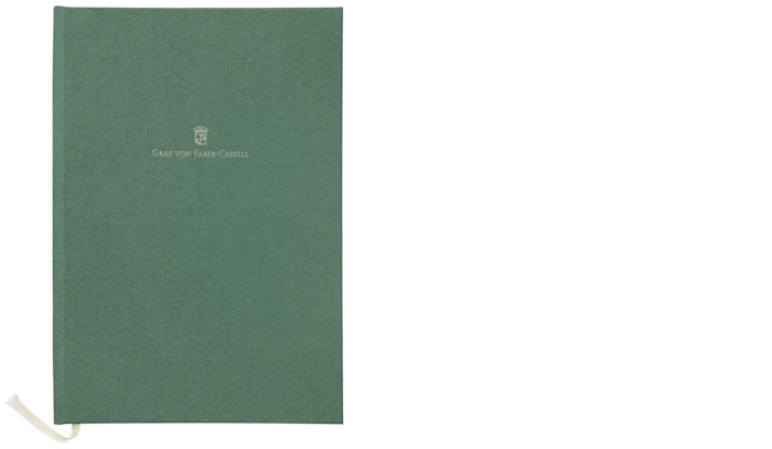 Faber-Castell, Graf von Notebook (A5), Linen bound book series Dark green (Plain - 148 x 210 mm)  
