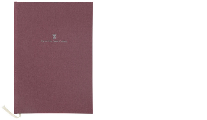 Faber-Castell, Graf von Notebook (A5), Linen bound book series Dark bordeaux (Plain - 148 x 210 mm)