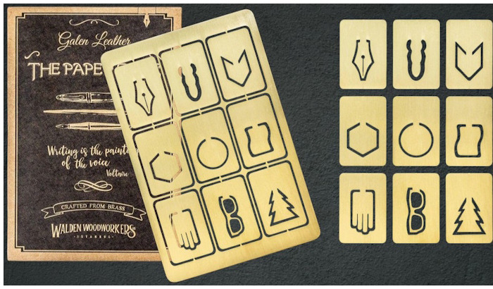 Attaches à papier Galen Leather Co., série Accessoires en laiton (Ensemble de 9 pièces)