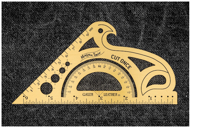 Règle (multifonction) Galen Leather Co., série Accessoires en laiton