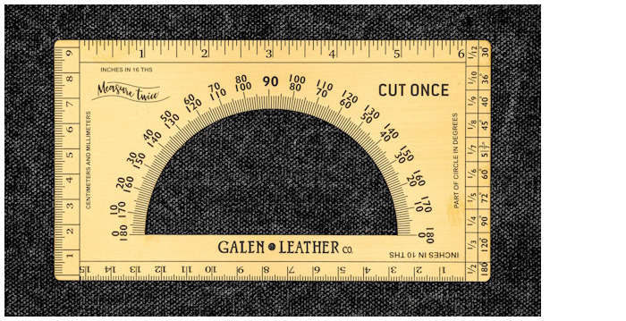 Règle (multifonction) Galen Leather Co., série Accessoires en laiton