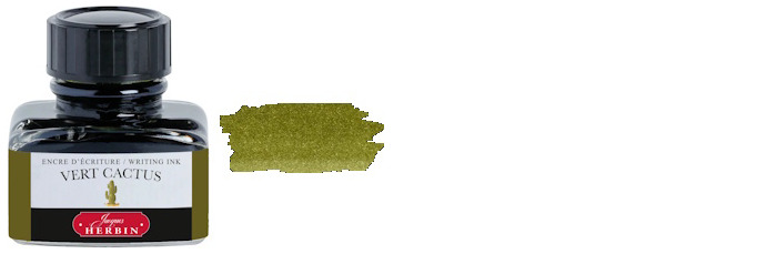 Jacques Herbin Ink bottle, The Jewel of Inks series Vert Cactus ink - 30ml