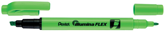 Pentel Highlighter, Illumina Flex series Light green ink