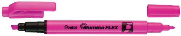Pentel Highlighter, Illumina Flex series Pink ink
