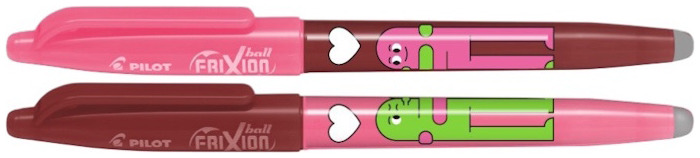 Stylos encre gel Pilot, s&eacute;rie Frixion Ball Friends C&acirc;lin (Ensemble de 2 - Encre bleue - 0.7)