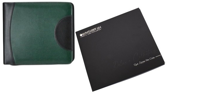 Monteverde Pen pouch, Deluxe Collectors series Green/Black (for 12 pens)