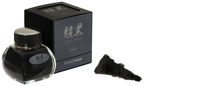 Platinum Ink bottle, Carbon Ink series Chou Kuro Black ink (60ml)