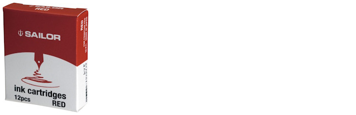 Cartouche d'encre Sailor, s&eacute;rie Recharge & encre Encre rouge  