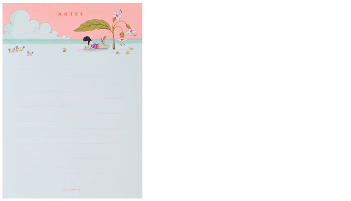 JooJoo Paper Notepad, Memo Pad series - Coastal girl