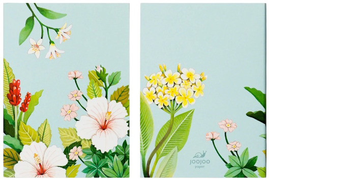 JooJoo Paper Notepad, Pocket Notepad series Light blue floral