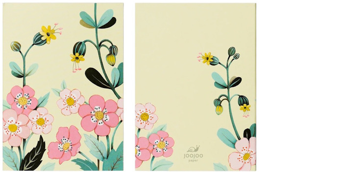 JooJoo Paper Notepad, Pocket Notepad series Yellow floral
