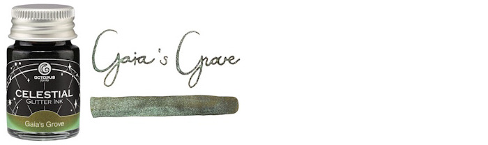 Octopus Fluids Ink bottle, Celestial series Gaia's Grove ink (10ml)