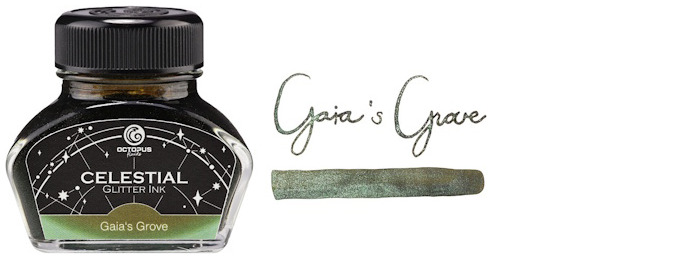 Octopus Fluids Ink bottle, Celestial series Gaia's Grove ink (30ml)