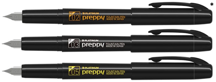 Stylo plume Platinum, s&eacute;rie &Eacute;dition sp&eacute;ciale Preppy Noir*