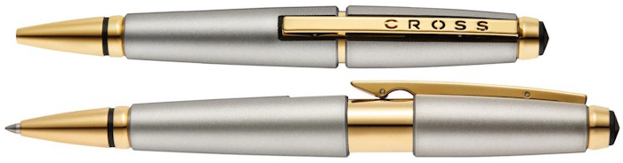 Stylo bille roulante r&eacute;tractable Cross, s&eacute;rie Edge Sonic Titane GT