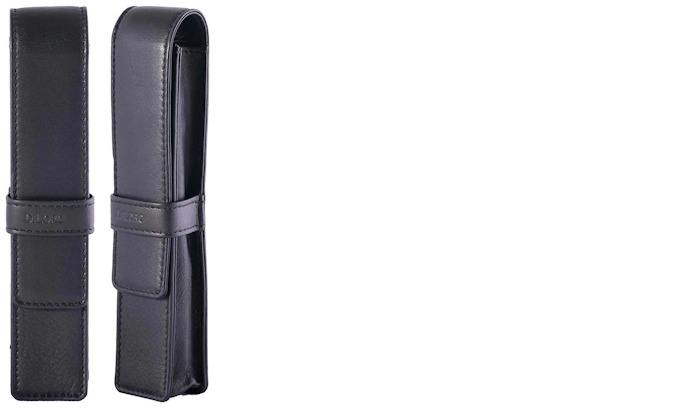 Étui pour stylo DiLoro, série Leather Pen Holder (Single) Noir