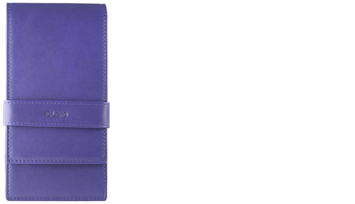 Étui pour stylo DiLoro, série Leather Pen Holder (Quadruple) Violet