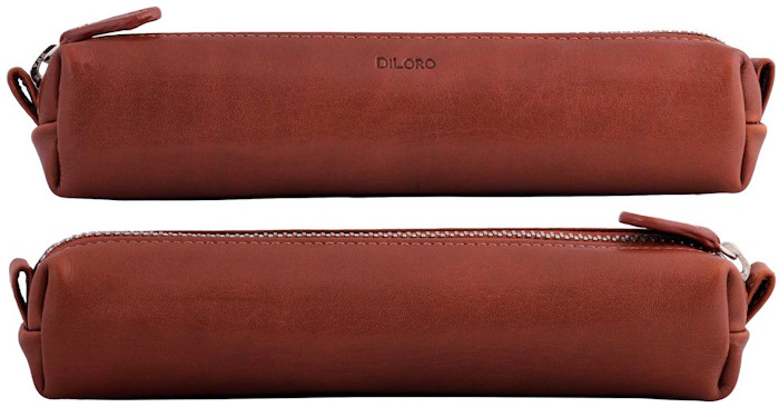 Étui DiLoro, série Leather Pen - Pencil Pouch Bugatti ocre
