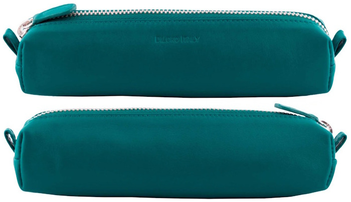 Étui DiLoro, série Leather Pen - Pencil Pouch Vert turquoise